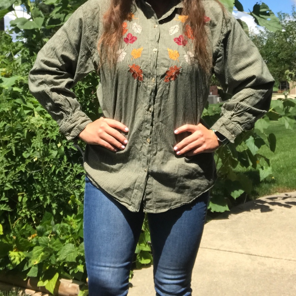 fall leaf flannel - Picture 3 of 13
